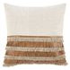 Timeless Casa Leather Chestnut and Natural Square Accent Pillow