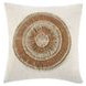 Timeless Pueblo Leather Chestnut and Natural Square Accent Pillow