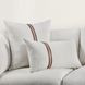 Timeless Ralph Ivory and Sangria Red Square Accent Pillow
