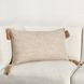 Boardwalk Sherry Solid Natural and Hazel Rectangular Accent Pillow