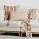 Boardwalk Sherry Solid Natural and Hazel Rectangular Accent Pillow