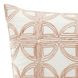 Villa Classics Elea Ivory and Blush Square Accent Pillow