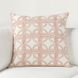 Villa Classics Elea Ivory and Blush Square Accent Pillow