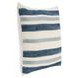 Catania Seiano Ivory and Blue Square Accent Pillow