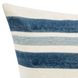 Catania Seiano Ivory and Blue Square Accent Pillow