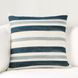 Catania Seiano Ivory and Blue Square Accent Pillow