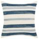 Catania Seiano Ivory and Blue Square Accent Pillow