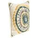 Catania Mesta Blue and Gray Square Accent Pillow