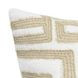 Villa Classics Mateo Metallic Gold and Ivory Square Accent Pillow
