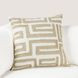 Villa Classics Mateo Metallic Gold and Ivory Square Accent Pillow