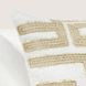 Villa Classics Mateo Metallic Gold and Ivory Square Accent Pillow