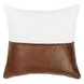 Villa Classics Canyon Ivory and Kona Brown Square Accent Pillow