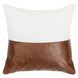 Villa Classics Canyon Ivory and Kona Brown Square Accent Pillow