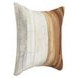 Radiant Oasis Meru Hide Tan and White Square Accent Pillow