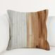 Radiant Oasis Meru Hide Tan and White Square Accent Pillow