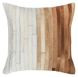 Radiant Oasis Meru Hide Tan and White Square Accent Pillow