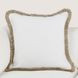Radiant Oasis Cara Ivory and Natural Square Accent Pillow
