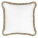 Radiant Oasis Cara Ivory and Natural Square Accent Pillow