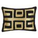 Radiant Oasis Dala Black and Gold Rectangular Accent Pillow