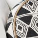 Radiant Oasis Nubia Black and White Round Accent Pillow