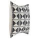 Radiant Oasis Nubia Black and White Square Accent Pillow