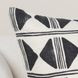 Radiant Oasis Nubia Black and White Square Accent Pillow