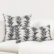 Radiant Oasis Alula Black and White Square Accent Pillow