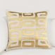 Radiant Oasis Zelo Natural and Gold Square Accent Pillow