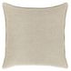 Radiant Oasis Zelo Tan and Silver Square Accent Pillow