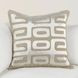 Radiant Oasis Zelo Tan and Silver Square Accent Pillow