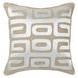 Radiant Oasis Zelo Tan and Silver Square Accent Pillow