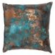 Equilibrium Onara Teal and Antique Bronze Square Accent Pillow
