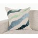 Equilibrium Inertia Blue and Cream Square Accent Pillow