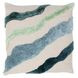 Equilibrium Inertia Blue and Cream Square Accent Pillow