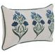 Novel Estate Belcourt Floral Natural and Blue Rectangular Accent Pillow