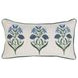 Novel Estate Belcourt Floral Natural and Blue Rectangular Accent Pillow