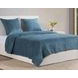 Bari Velvet Stone Blue Queen Quilt