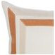 Novel Estate Maybrook Ivory and Natural Square Accent Pillow