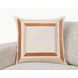 Novel Estate Maybrook Ivory and Natural Square Accent Pillow