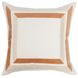Novel Estate Maybrook Ivory and Natural Square Accent Pillow