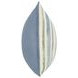 Tranquil Coasts Harbor Stripe Ivory and Blue Square Accent Pillow