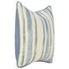 Tranquil Coasts Harbor Stripe Ivory and Blue Square Accent Pillow