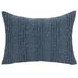 Gratitude Navy Blue Rectangular Accent Pillow