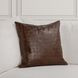 Tranquil Coasts Leather Seston Brown Square Accent Pillow