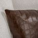 Tranquil Coasts Leather Seston Brown Square Accent Pillow
