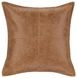Soco Leather Dumont Chestnut 18 x 18" Accent Pillow