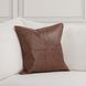 Soco Leather Kona Brown 18 x 18" Accent Pillow