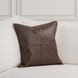 Soco Leather Parsons Cocoa 18 x 18" Accent Pillow