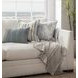 Tranquil Coasts Lessonia Blue and Cream Square Accent Pillow