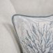 Tranquil Coasts Lessonia Blue and Cream Square Accent Pillow